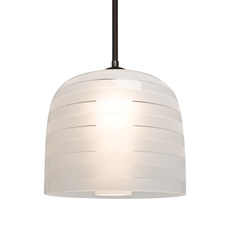 Besa Lighting Mitzi 10 Stem Pendant, Frost, Bronze Finish, 1x9W LED 1TT-MITZI10FR-LED-BR